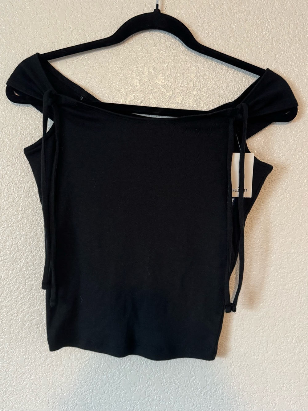 Black Hollister Off The Shoulder Top